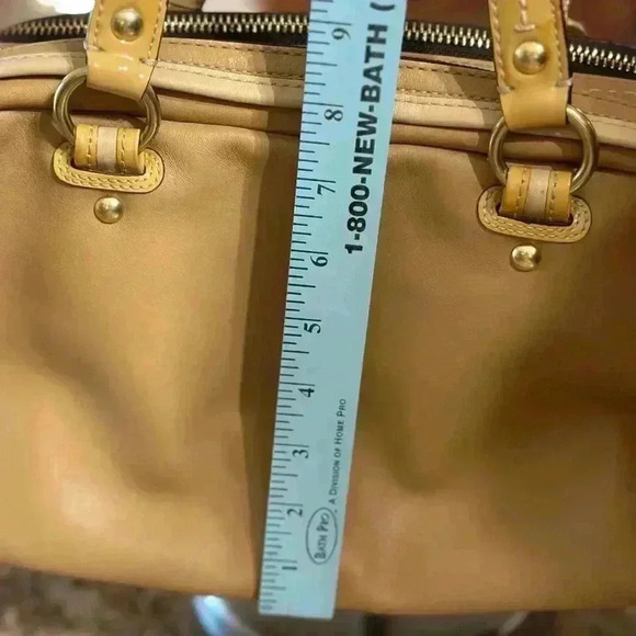 Coach Leather Bonnie Satchel Shoulder Bag  Camel Red Satin Interior 13382 - Picture 11 of 16